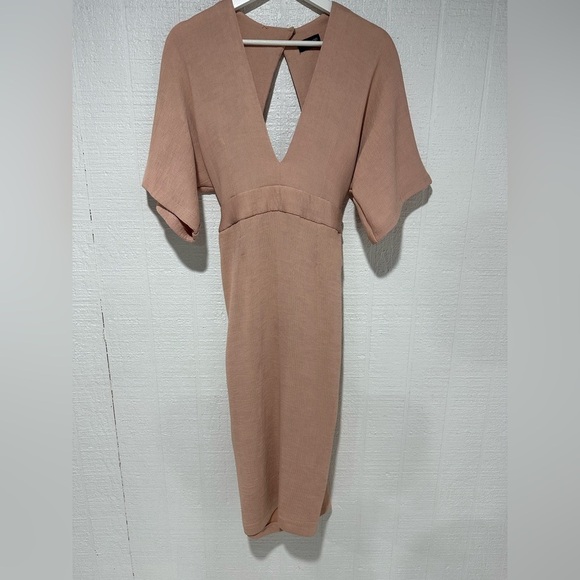 Topshop open back belted midi dress size 8 - Picture 1 of 9